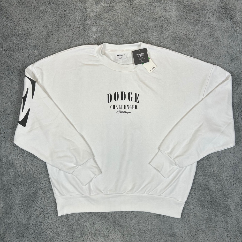 Grayson Threads Dodge Challenger Graphic Sweatshirt White Large New